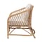 Baxton Studio Patsy Modern Bohemian White Fabric and Natural Brown Rattan Armchair 224-12730-ZORO - alternate 2